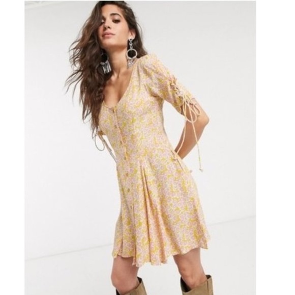 Free People Dresses & Skirts - Free People Lace-Up Minidress